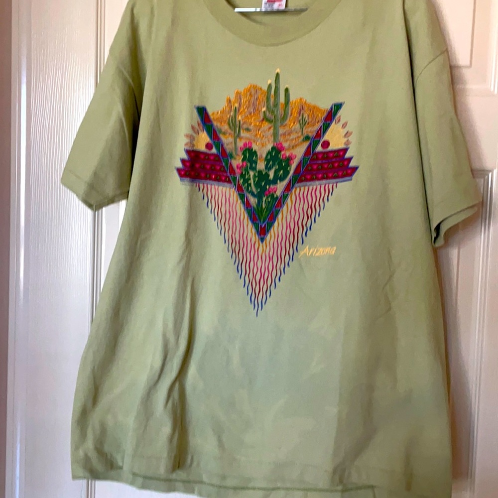 Olvie green Arizona tee shirt